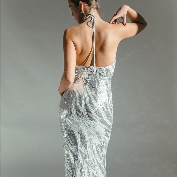Sequin Halter Dress - Picture 2 of 14